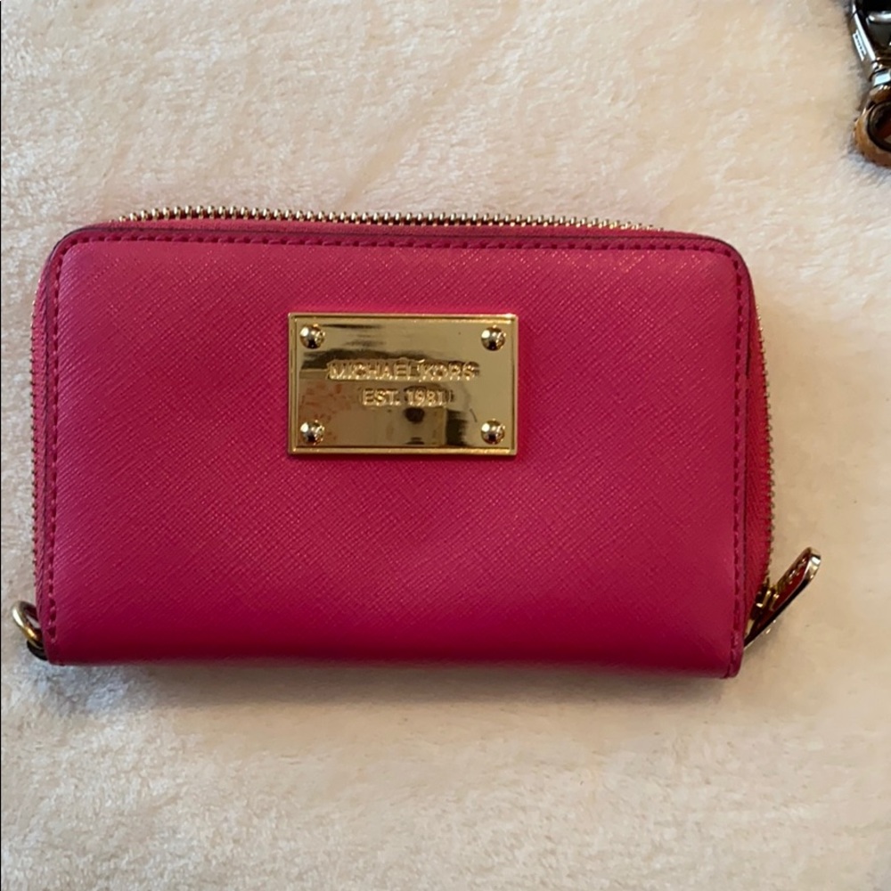 Michael kors mini wallet pink